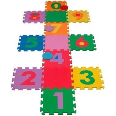 Imagem de Tapete Borracha Eva Amarelinha Infantil Evamax