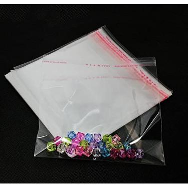 Imagem de 200 peças de sacos de plástico autoseláveis para padaria, sacos de celofane autovedáveis, sacos de plástico autoadesivos para biscoitos, doces, presentes de festa de aniversário, embalagens, sacos