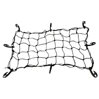 Imagem de Hizmivos Rede de carga para vagão dobrável utilitário, rede de nylon elástico para carrinho de praia, carrinho de carrinho, capa de rede de carrinho de jardim (50 x 90 cm)