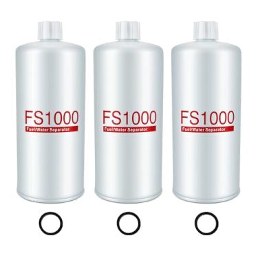 Imagem de FS1000 Separador de água de combustível diesel, compatível com motor diesel Cum-mins ISM11 C15 C16 C13 ISL9 N14 M11, Fr-eightliner K-enworth P-eterbilt, substitui 3329289 2568753 4377880 pacote com 3