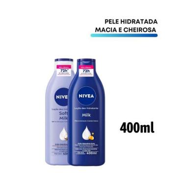 Imagem de Kit Hidratante Corporal NIVEA Milk e Soft Milk 400ml  Nutrição Profund