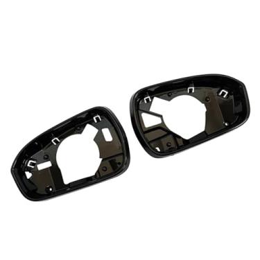 Imagem de Riloer Capa de espelho lateral preto brilhante LH Suporte de moldura de espelho lateral externo para carro, acabamento de moldura de caixa de vidro retrovisor, 2013-2020 compatível com Ford Fusion
