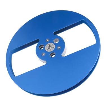 Imagem de Cryfokt Enrole para o Toca Adesivo de Fita de Bobina, Rolo de Fita Adesiva Vazia 2 Orifícios 7 Polegadas 1/4 -CC (Azul)
