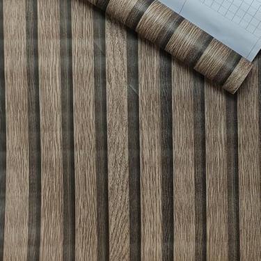 Imagem de Papel de Parede Vinílico Madeira – Autocolante Lavável 4,5m² para Ambientes Aconchegantes(Ripado Marrom 3D)