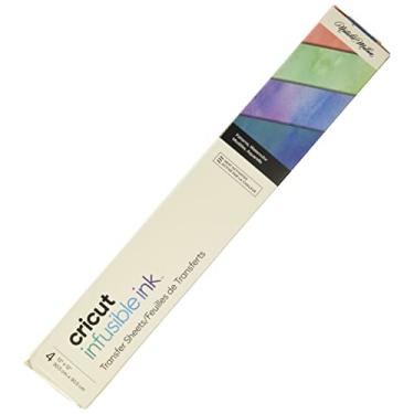 Imagem de Cricut Folhas de transferência de tinta infusível - 4 folhas 30,5 cm x 30,5 cm - Padrão de impressão aquarelas - Para Cricut EasyPress, Maker, Explore Air 2