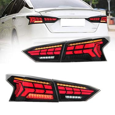Imagem de Inginuity Time Luzes traseiras de LED para Nissan Altima 2019 2020 2021 com luz traseira de seta sequencial (fumaça)