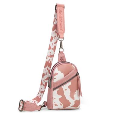 Imagem de Montana West Pequena bolsa tiracolo feminina fofa transversal pochete, Rosa claro