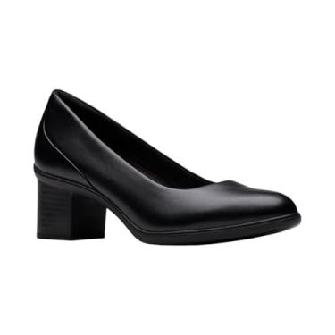 Imagem de Clarks Sapato feminino Shaya Poppy, Couro preto, 10 Wide