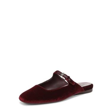 Imagem de Naturalizer Apple Mule feminino, Cabernet Sauvignon veludo vermelho, 8 Wide