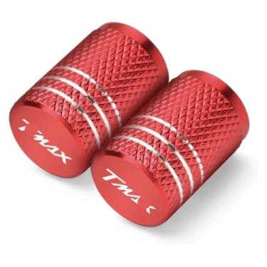 Imagem de Compatível com T-Max 500 TMAX 500 560 TMax 530 Acessórios de motocicleta Tampas de haste de válvula de pneu CNC tampas herméticas à prova de poeira (2 peças vermelhas)