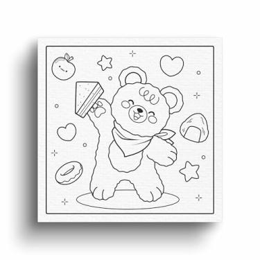 Imagem de Tela Para Pintar Canvas Infantil Desenho 30x30cm (Opção 6)