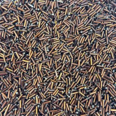 Imagem de Miçanga Canutilho Marrom 7mm 3000pç 150g Passante Artesanato - Macall
