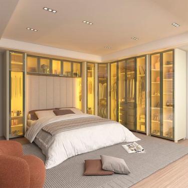 Imagem de Modulado com 14 Portas 240cm X 392cm 100% Mdf Mod 005 Innova Off White