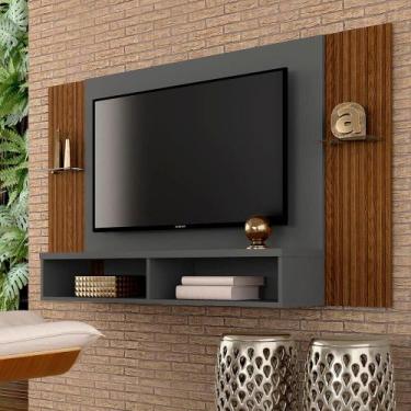 Imagem de Painel Para Tv 43" Alasca Com Nicho Graf/fr Ripado - Móveis Arapongas 