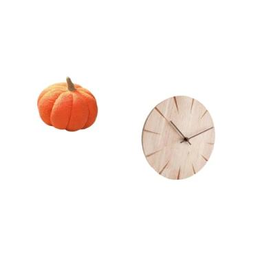 Imagem de Fenteer Almofadas de Pelúcia de Abóbora de Halloween para Sofá, Decoração de Quarto E Relógio de Parede de Madeira Maciça, Presente Decorativo Criativo E Sile
