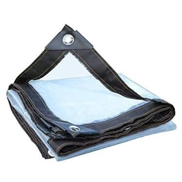 Imagem de MTYLX Lona multifuncional ao ar livre, espessa, resistente, transparente, impermeável, barraca externa, coberturas de plantas, folhas de plástico com ilhós de metal, 120G/㎡, a, 2Mx2M