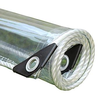 Imagem de MTYLX Lona, lonas multiuso, capa de chão dobrável à prova d'água, pano à prova de vento de plástico resistente a rasgos, 0,35 mm, 0,8 × 1,5 m