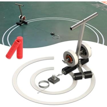 Imagem de Máquina De Colar Fita De Tinta Com Kit De Desenho De Círculo Kit De Marcação De Solo De Quadra De Basquete Suporta Desenho De Linhas Retas & Curvas & Círculos, 45cm