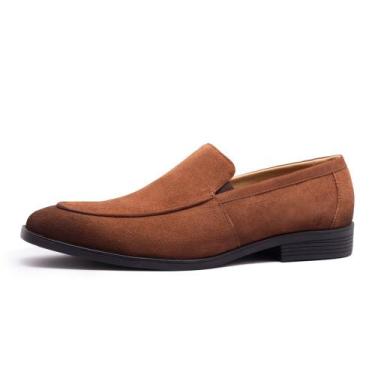 Imagem de Sapato Social Masculino Loafer Até 45 Carl Avalon em Couro Ferrugem, 3