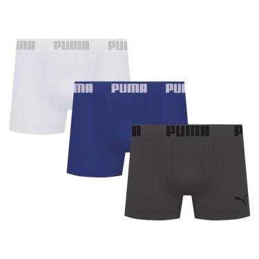 Imagem de Kit 3 Cuecas Puma Boxer Sem Costura Masculina