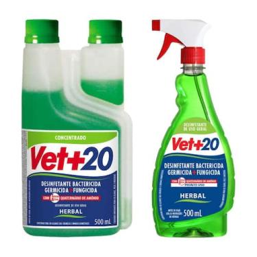 Imagem de KIT VET+20 Herbal Desinfetante Concentrado e Pronto Uso 500ml