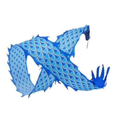 Imagem de Square Dance Cinto de dança de dragão de meia-idade e idosos, cinto de dança de dragão, adequado para esportes e atividades culturais adereços de desempenho (azul, 10M)