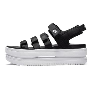 Imagem de Nike Sandálias femininas Icon Classic (DH0224-001, Preto/Branco-Branco) Tamanho 11, Preto, 41