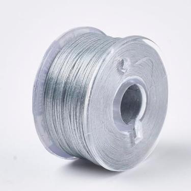 Imagem de 50 jardas/rolo 0,1 mm cordão de contas de nylon cinza escuro chinês nó corda amizade cordão para artesanato DIY Kumihimo pulseiras macramê fabricação suprimentos