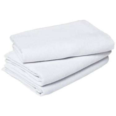 Imagem de 12 Panos Flanela Branca 30X40Cm.