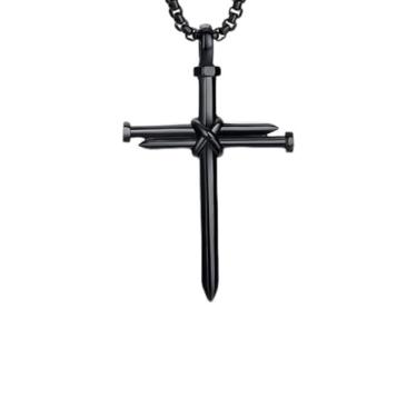 Imagem de Colar masculino de aço inoxidável com pingente de número de atleta unissex, One size, Liga de aço, Sem Pedra Preciosa