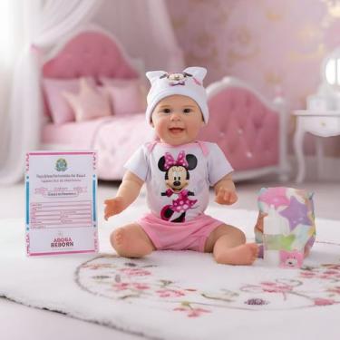 Imagem de Boneca Bebê Reborn Realista Minnie Corpo De Silicone  - ADORA REBORN