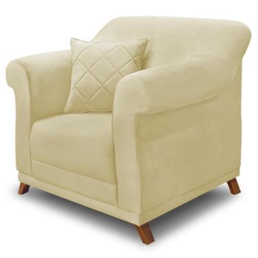 Imagem de Poltrona Decorativa Retro Polo Com Almofada Suede 1100 Ezz 1100