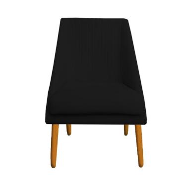 Imagem de Cadeira Para Sala De Jantar Ana Pés Palito Veludo Preto D'classe Decor