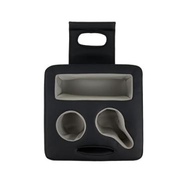 Imagem de Suporte de copo preto para carro, caminhão, barco, trailer, organizador, bandeja de sofá, bandeja de cama, comporta lanches, controle remoto, telefones