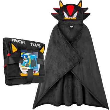 Imagem de Get Trend Cobertor com capuz Sonic Shadow para meninos (sombra preta)