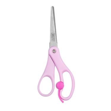 Imagem de Tesoura Escolar 13cm Com Mola + Visor Para O Nome Brw Rosa