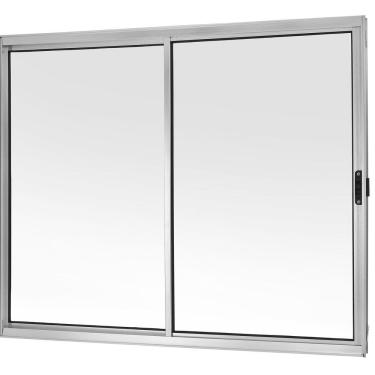 Imagem de Janela de Correr 2 Folhas Móveis Sem Grade Vidro Liso 100x150 Brilhante Ecosul Esquadrisul Natural