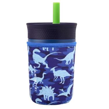 Imagem de Linda manga para crianças Owala 340 g e copo Zak 425 g, capa de neoprene compatível com copo infantil Owala, copo Zak, garrafa de água resistente a arranhões para meninos e meninas para a escola