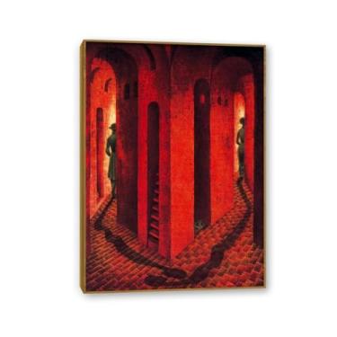 Imagem de Remedios Varo Decoração de parede de despedida impressões em tela pintura surrealismo arte de parede decoração de casa Remedios Varo pôster presente para quarto sala de estar 100 x 70 cm (39 x 28 pol