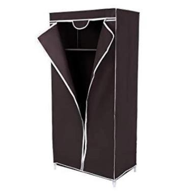 Imagem de Guarda Roupa Portatil Armario Multifuncional Arara Cabideiro Dobravel Organizador Camping Preto