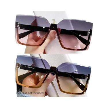Imagem de Óculos De Sol Femininos Slim Com Armação Metálica Estilo Europeu-Ameri