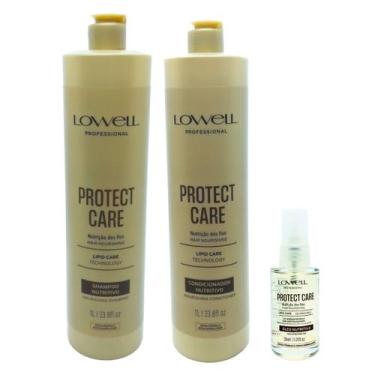 Imagem de Lowell Protect Care Shampoo 1lt Condicionador 1000ml e Oleo 30ml