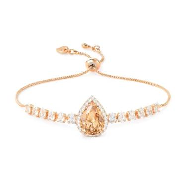 Imagem de Linawe Pulseiras com pingente de strass de imitação de cristal para mulheres, pulseira de corrente ajustável de ouro/prata/ouro rosa, pedra do mês de nascimento de lágrima, zircônia cúbica, bijuteria