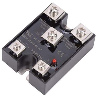 Imagem de AUNMAS Relé de Estado Sólido Monofásico 25A, Material Condutor de Latão, Design à Prova de Chamas, Configuração 1NO1NC, Controle 3-32VDC para Aplicações de Motores Industriais
