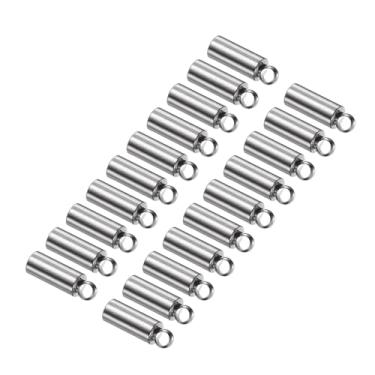 Imagem de CoCud Tampas de extremidade de barril, diâmetro interno de 2 mm, tampa de extremidade de cabo de crimpagem lisa de aço inoxidável - (Aplicações: para pulseiras, colar, pingente, joias, faça você mesmo