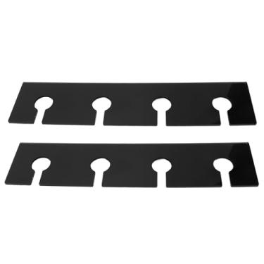 Imagem de Generic Suporte de Vidro de Vinho, Acrílico Versátil Durável da Cremalheira do Vidro de Vinho 2 Pces Decorativos para Barras (Preto)