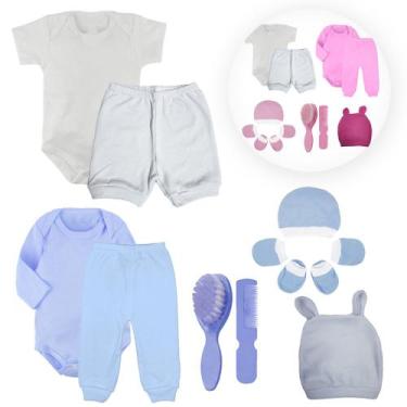 Imagem de Kit Roupa de Bebê 10 Peças Enxoval Body Short e Acessórios - Koala Bab