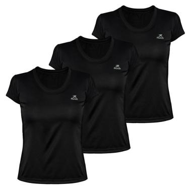 Imagem de Kit 3 Camiseta Color Dry Workout Muvin Feminina Manga Curta Para Corrida, Caminhada e Academia-Feminino