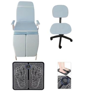 Imagem de Kit Básico Cadeira Mecânica Mocho à Gás e Massageador - Fiscomed