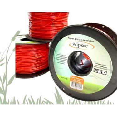 Imagem de Fio Nylon Roçadeira 2,4mm Redondo Rolo Bobina 1 Kg 192 Mts - UNI ECCOM